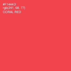 #F1444D - Coral Red Color Image